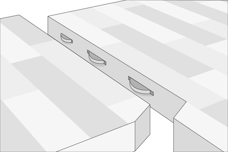 Plăci de lemn conectate cu conectori Lamello pentru produse din lemn