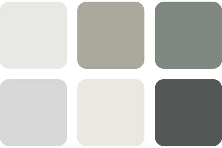 Mostre de culoare în diferite nuanțe