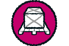 Simbol pentru livrare pe paletă