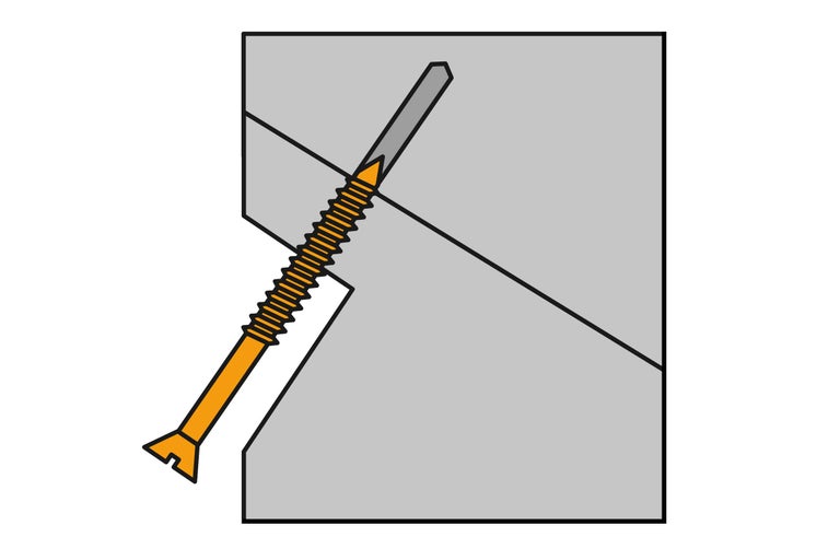 Șurub într-o îmbinare din lemn