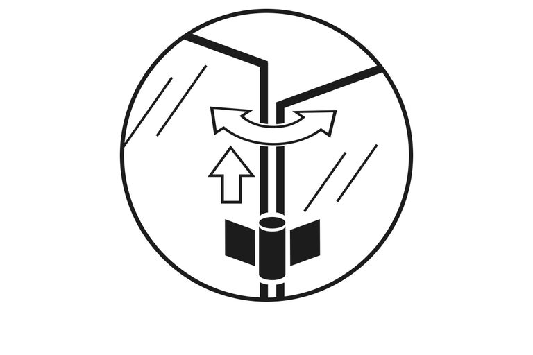 Simbol pentru reglarea înălțimii și rotativitate