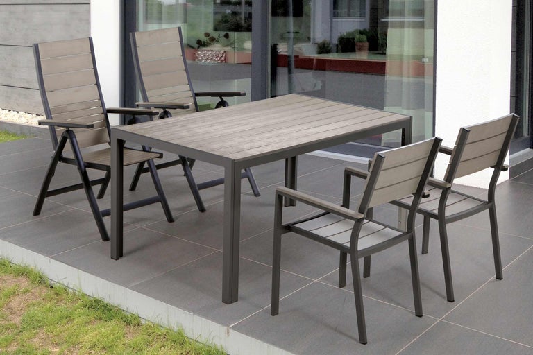 Set de masă de grădină cu patru scaune pentru exterior