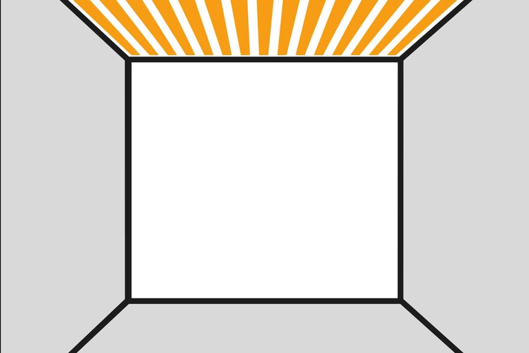 Colț de cameră cu model pe tavan