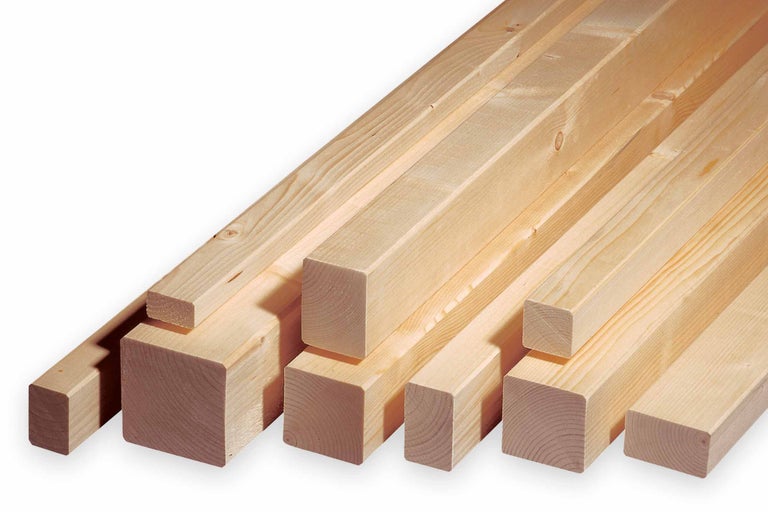 Șipci din lemn de conifere în secțiune transversală