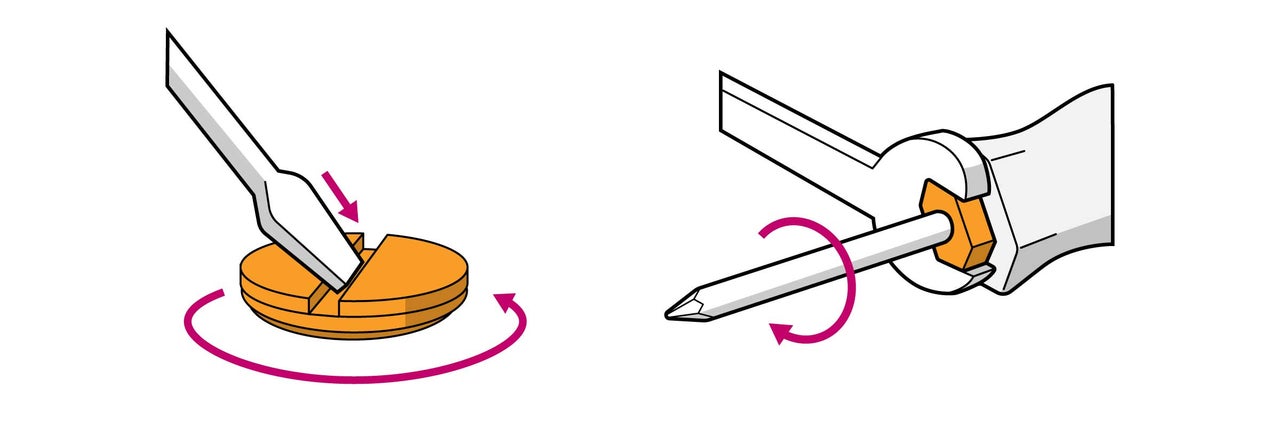 Ilustrație: Unealtă care rotește șurub și piuliță