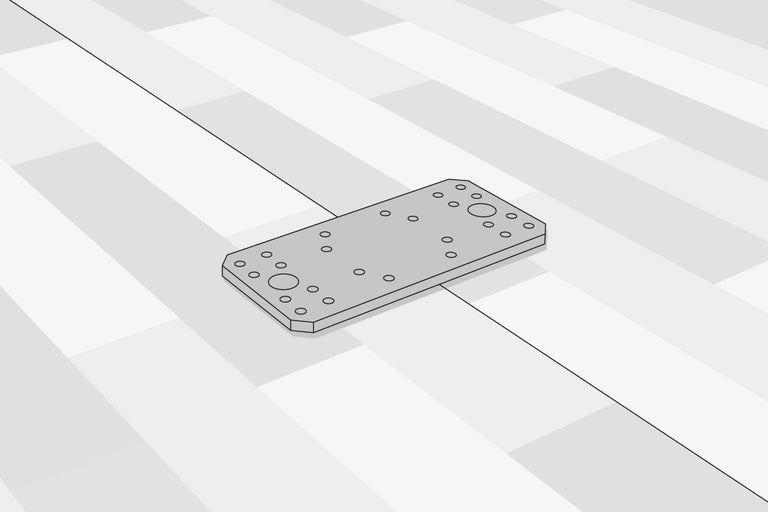 Placă metalică cu mai multe găuri