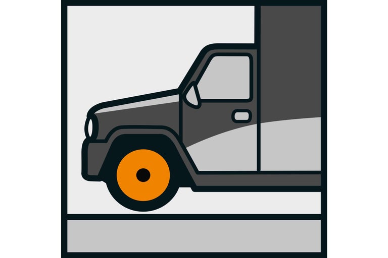Simbol pentru un camion pentru livrarea de mărfuri