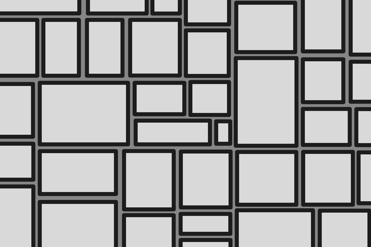 Forme pătrate de diferite dimensiuni
