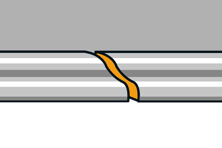 Ilustrație cu o îmbinare de țeavă metalică cu garnitură
