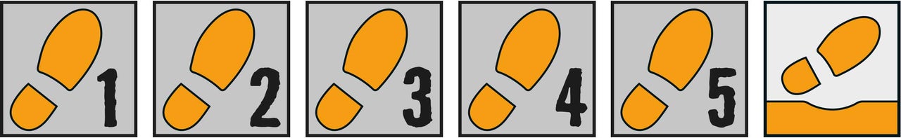 Sistem de marcare a pașilor cu numerotare