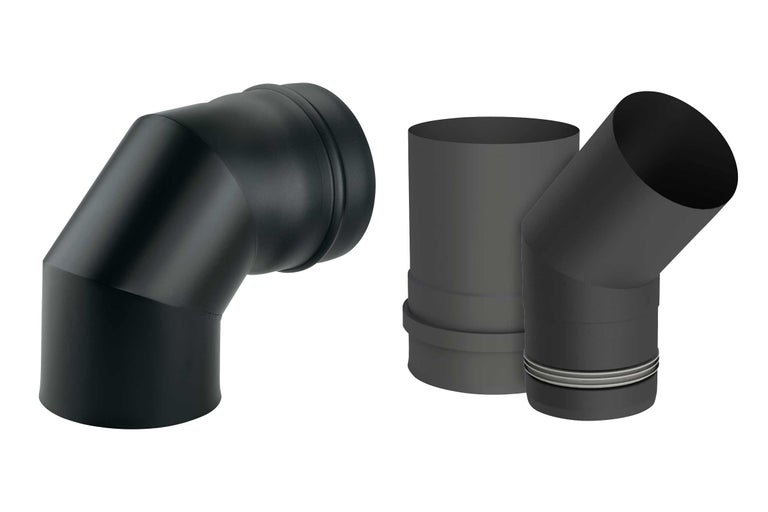 Cot de țeavă de sobă, extensie de țeavă de sobă și set de țevi de sobă