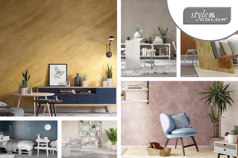 Diverse spații de locuit cu vopsele de perete Style Color