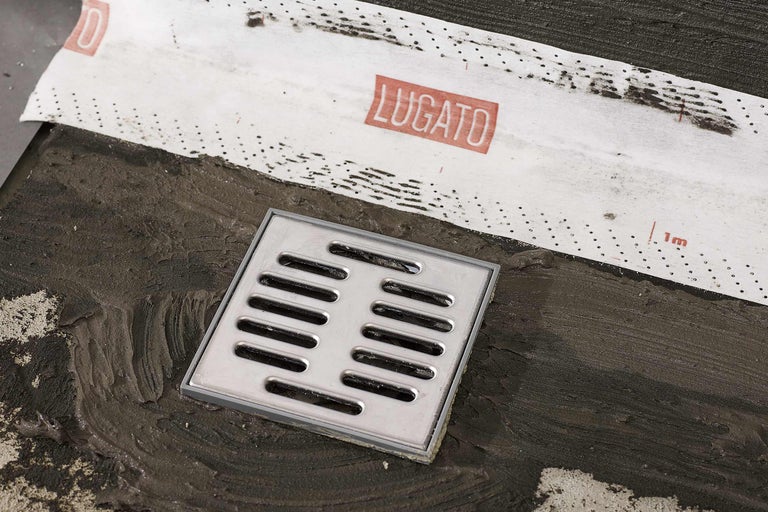 Sifon de pardoseală pătrat din oțel inoxidabil cu manșon de etanșare