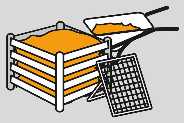 Compactor cu sită și roabă