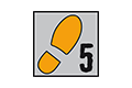Simbol pentru clasa de utilizare 5 pentru pardoseli