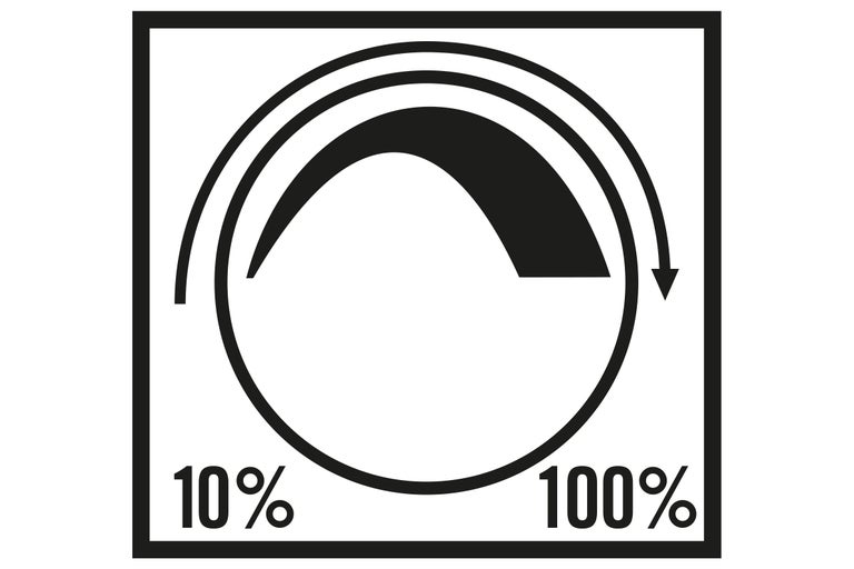 Simbol pentru putere variabilă de la 10 la 100%