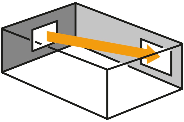 Simbol flux aerian cu săgeată