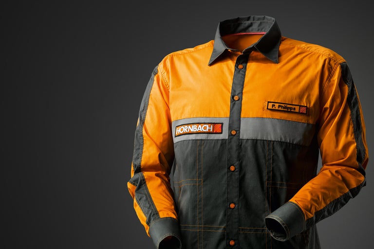 Jachetă de lucru cu mâneci lungi, închidere cu nasturi și logo Hornbach