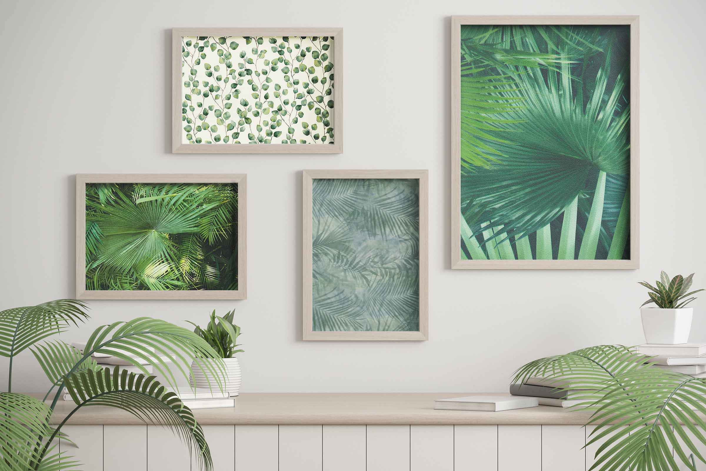 Decoratiuni de perete cu motive botanice in rame foto