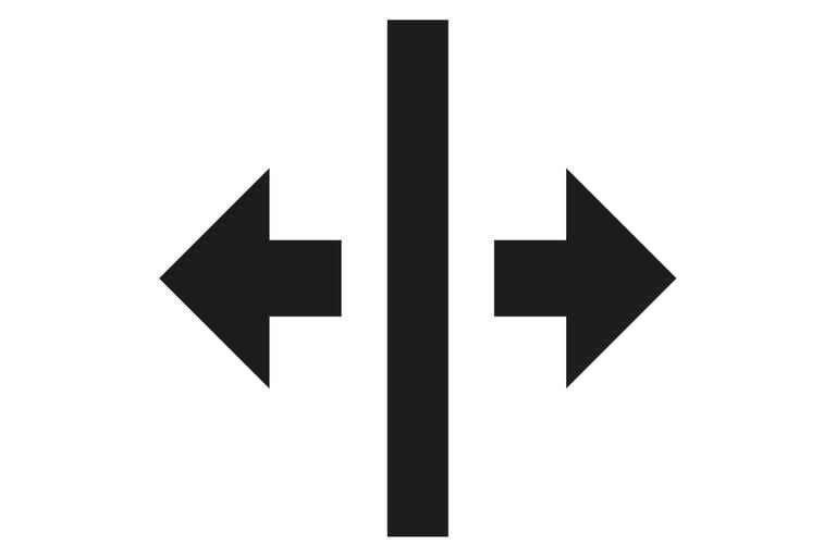 Simbol pentru deschidere pe ambele părți