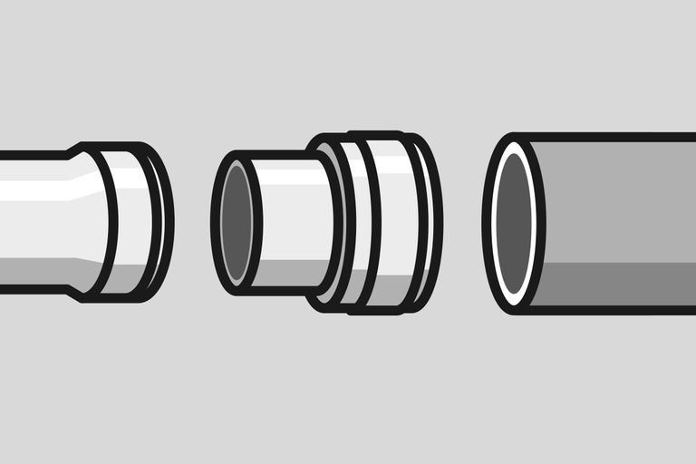 Conexiune prin împingere pentru țevi, pentru conectarea a două țevi