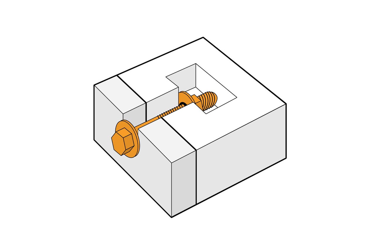 Șurub de fixare în panou izolant