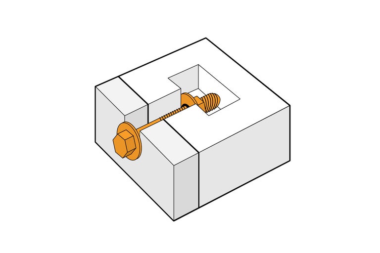Șurub de fixare în panou izolant