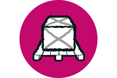 Simbol pentru transportul de mărfuri generale pe palet