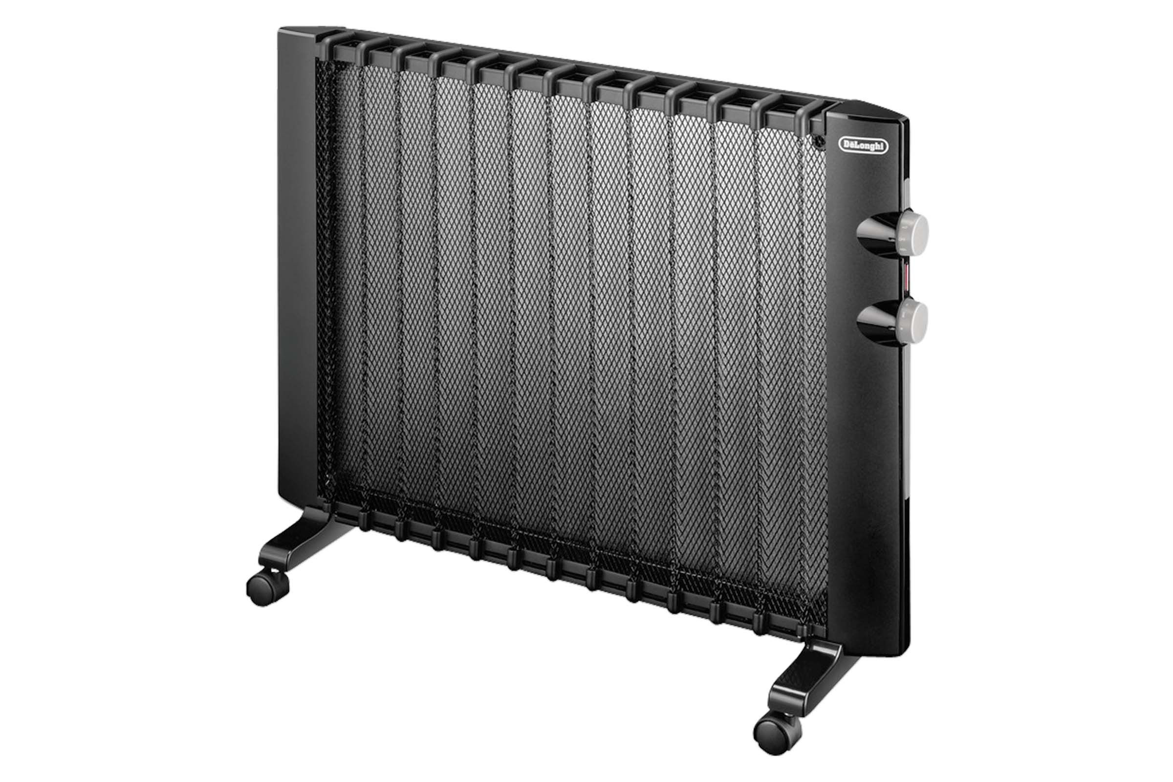 Încălzitor electric cu grilă negru cu roți