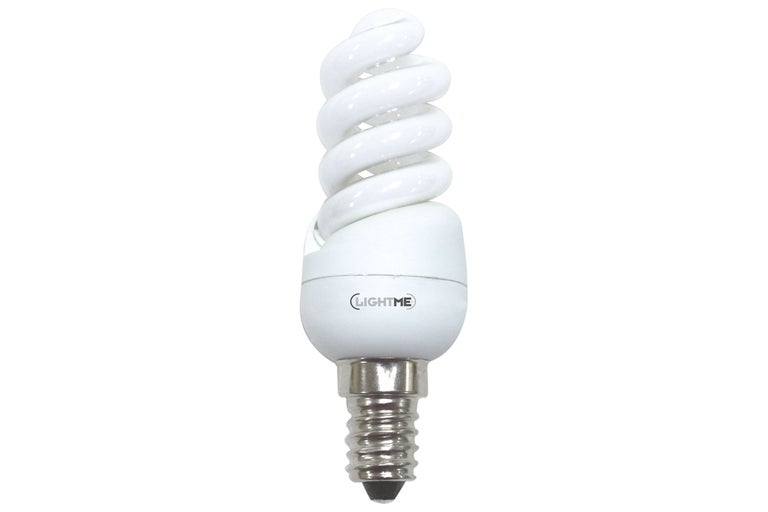 Bec economic cu soclu E14 și tub spiralat