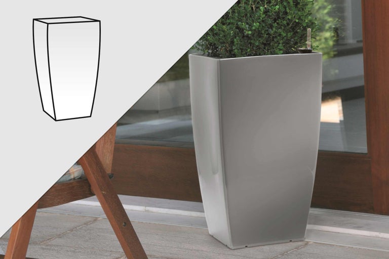 Jardiniere înaltă din plastic cu sistem de irigare