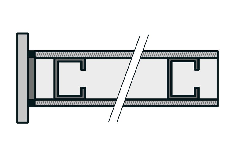 Schema unui perete de gips-carton cu profile C