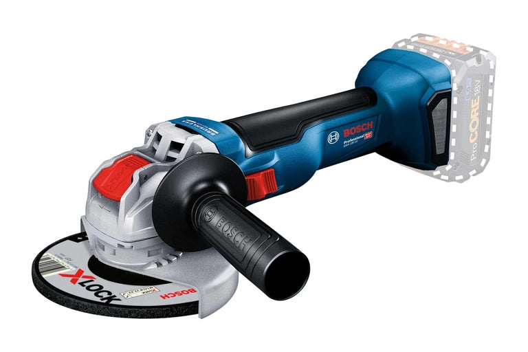 Polizor unghiular cu acumulator Bosch cu sistem X-Lock