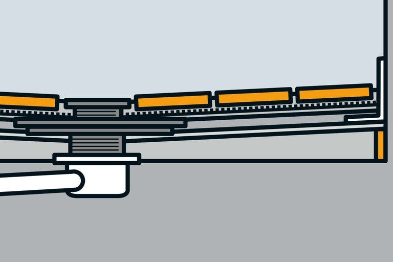 Imagine a unui canal de duș cu profil pentru faianță