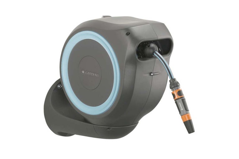 Cutie de furtun de perete Gardena cu furtun de grădină și pistol de pulverizare