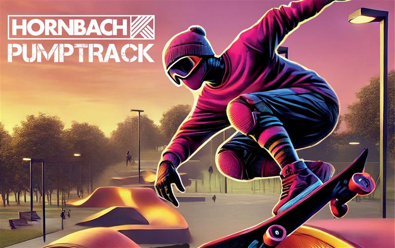 Hornbach Pumptrack cu skateboarder