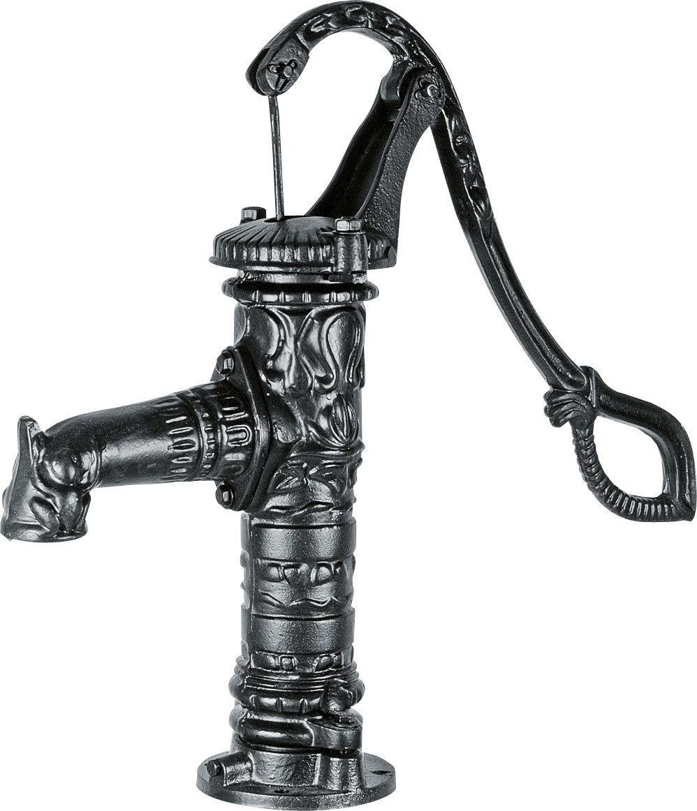 Pompă decorativă de grădină, din metal