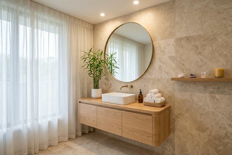 Amenajare baie Feng Shui: Reguli importante, plante potrivite și secrete pentru un spațiu armonios și echilibrat