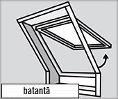Simbol fereastră pivotantă