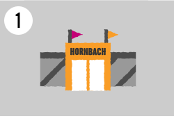 Ilustrație magazin de bricolaj Hornbach