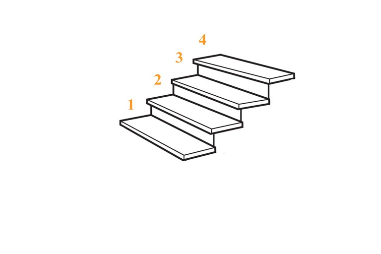 Scară cu patru trepte