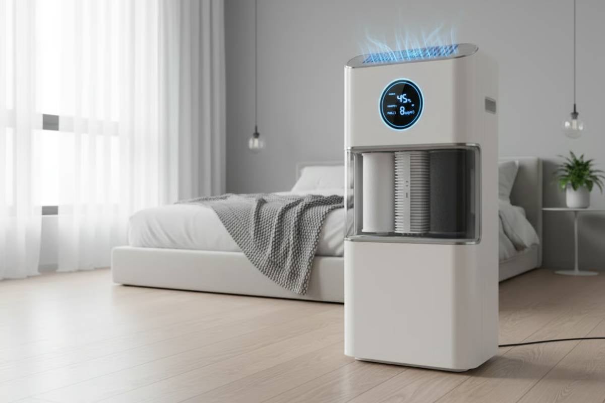 Purificator de aer în dormitor