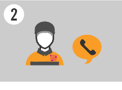Ilustrație cu o persoană și simbol telefon