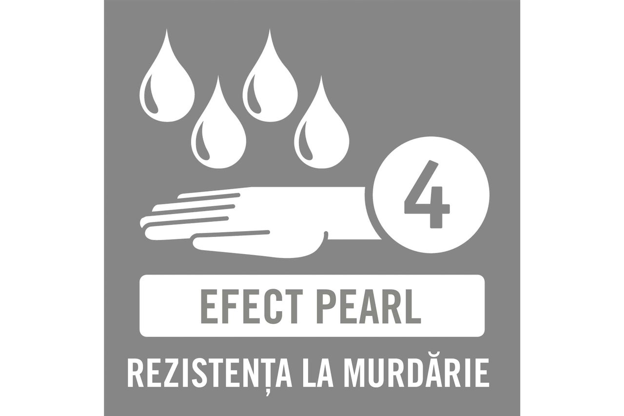 Proprietăți: Efect perlat și rezistență la murdărie nivelul 4