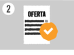 Simbol pentru o ofertă cu o bifă Simbol pentru o ofertă cu o bifă