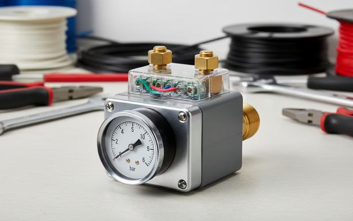 Presostat cu manometru pentru măsurarea presiunii