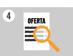 Simbol pentru ofertă specială cu lupă