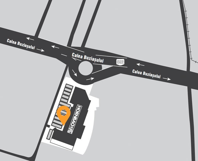 Planul de amplasament al magazinului Hornbach