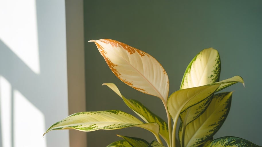 Planta de interior stuf chinezesc cu frunze