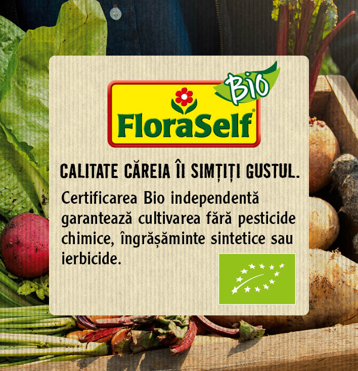 Sigla FloraSelf cu referire la agricultura ecologică